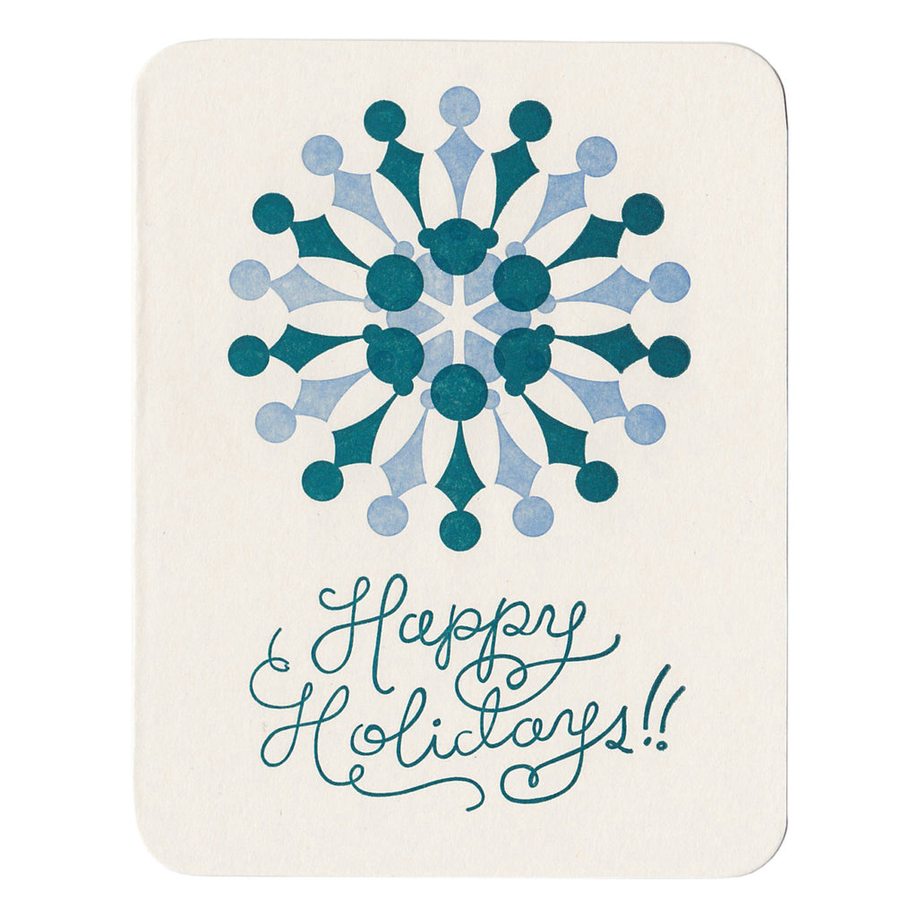Letterpress Holiday Card, Happy Holidays, made in Maine by Morris & Essex